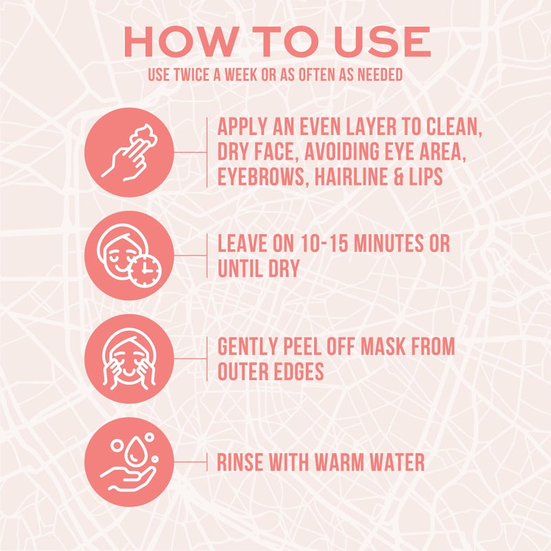 Freeman Exotic Blends Pore Clearing French Pink Clay Peel Off Facial Mask, 6 fl.oz./175 mL Tube - Image 4