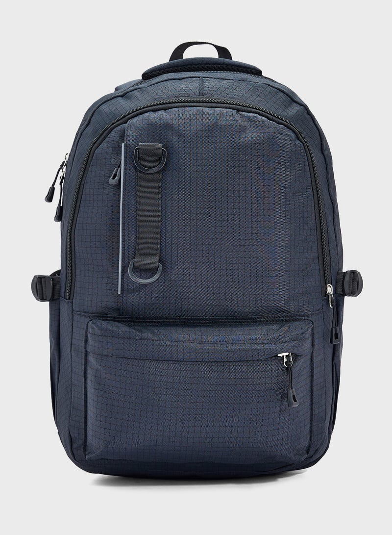 Seventy Five Check Print Casual Backpack  - Image 1