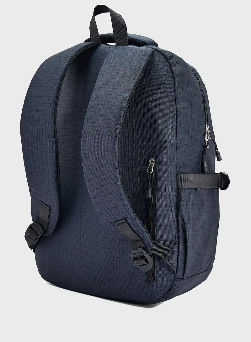 Seventy Five Check Print Casual Backpack