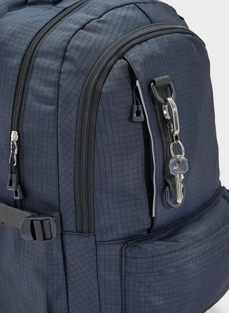 Seventy Five Check Print Casual Backpack