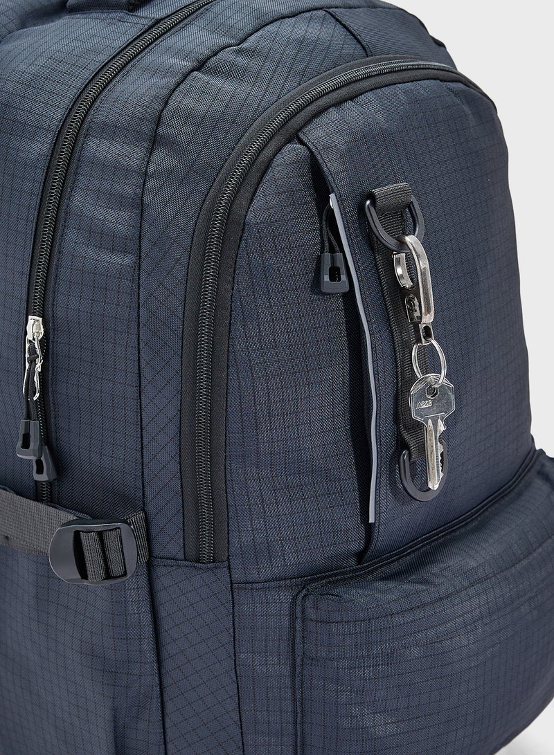 Seventy Five Check Print Casual Backpack  - Image 4