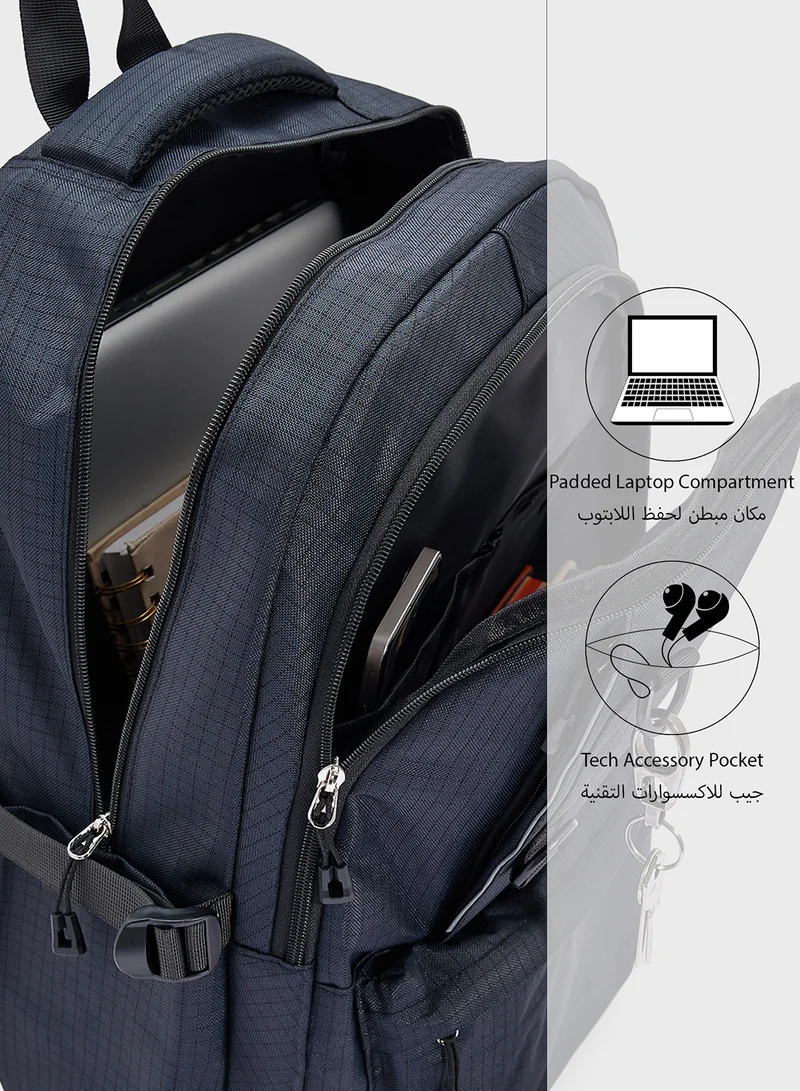 Seventy Five Check Print Casual Backpack