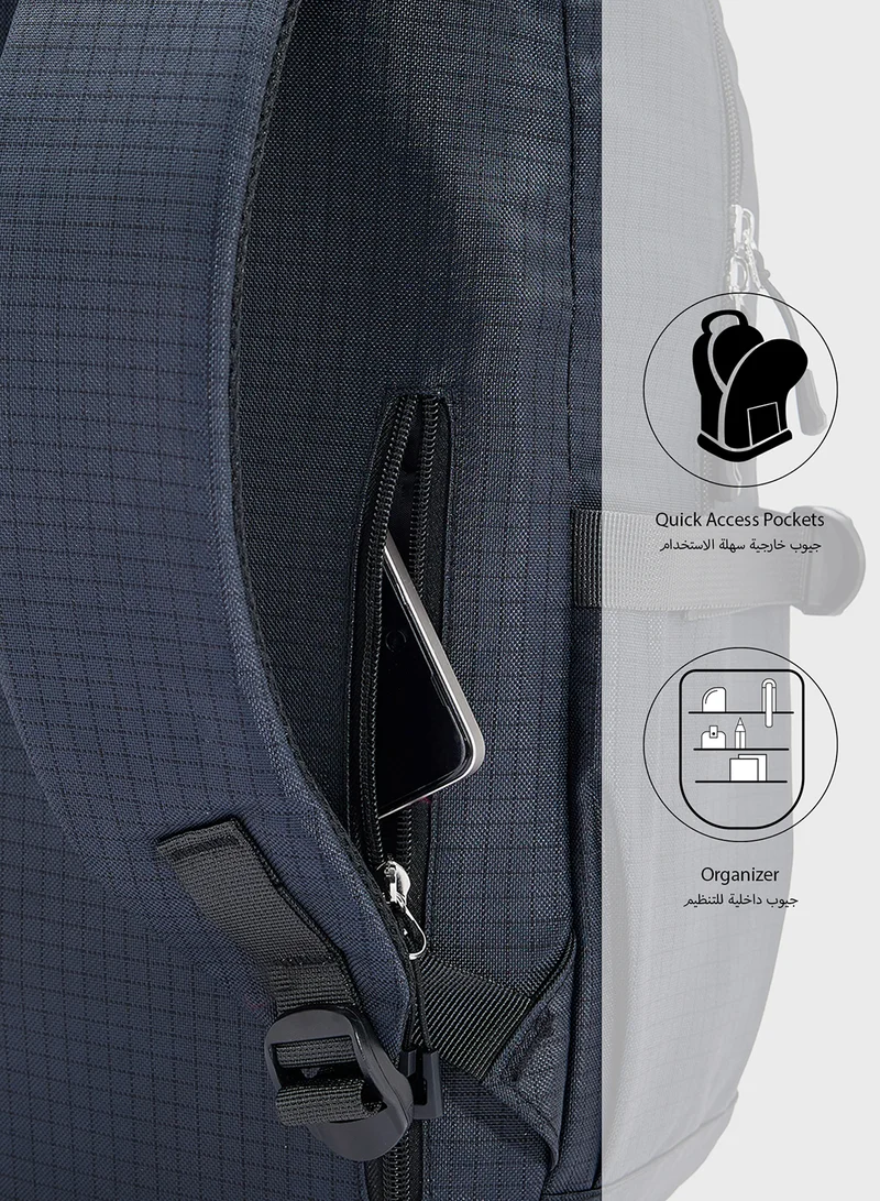 Seventy Five Check Print Casual Backpack