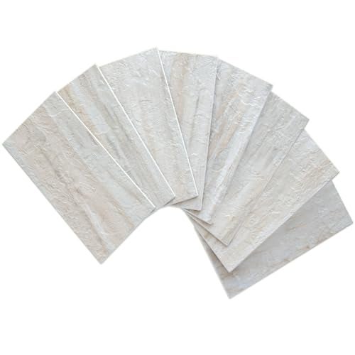 AULIGET 3" x 6" Subway Tile Peel and Stick Backsplash, Thick PVC Stick on Wall Tiles (100, Beige Slate) - Image 1