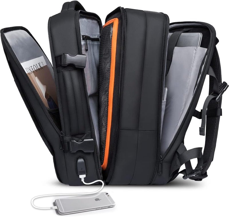 BANGE 35-45L Carry On Backpack Weekender Travel Backpacks 17.3 inch Laptop Back Pack Business Expandable Bag for Men and Women - Image 1