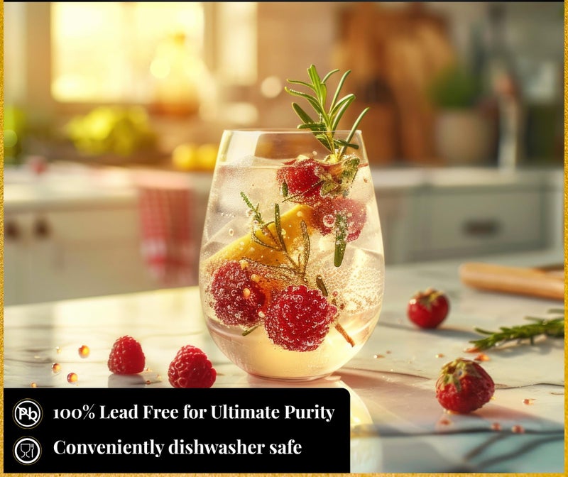 Ravenscroft Improved Design Of Our 2017 New York Times Best Stemless Glass - Set Of 6 European-Made Stemless Wine Glasses  Reinforced Base For Added Stability & Premium Feel  Dishwasher-Safe  Lead-Free  17 Oz. - Image 3