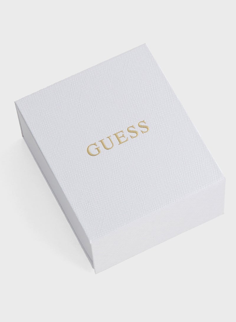 GUESS Coin Pendant Drop Earrings - Image 3