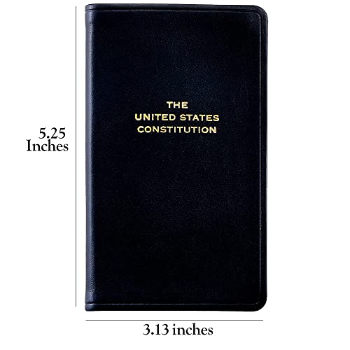 Graphic Image The United States Constitution and Related Documents | Published and Bound in the USA | Genuine Leather Soft Cover | Pocket Size, Black - Image 3
