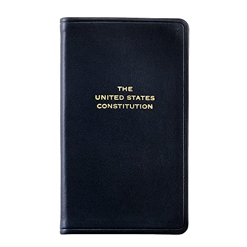 Graphic Image The United States Constitution and Related Documents | Published and Bound in the USA | Genuine Leather Soft Cover | Pocket Size, Black - Image 1