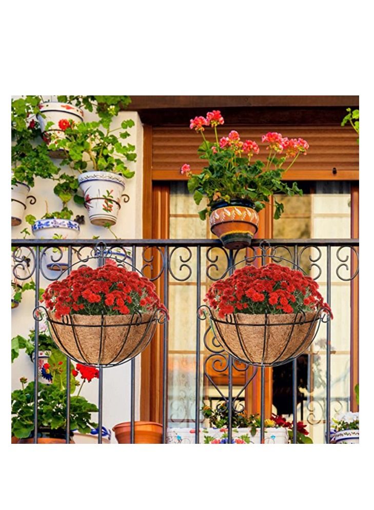 Generic FFD Hanging Metal Planter Basket with Coco Coir Liner Wall Mount Wire Plant Holder for Indoor Outdoor Garden Porch and Balcony  - Image 3
