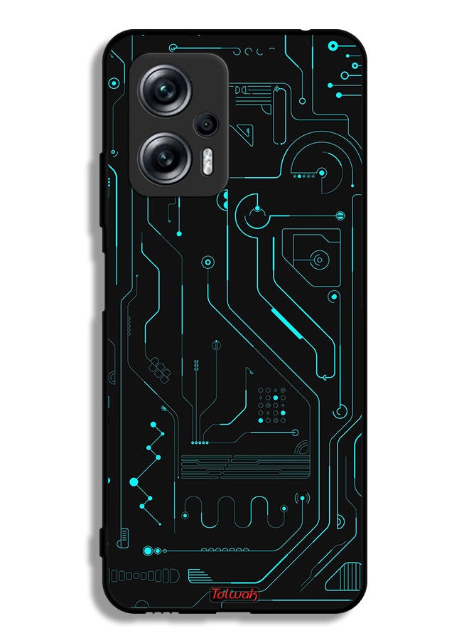 Tolwak - Xiaomi Poco X4 GT Protective Case Cover Digital Art Circuits Minimalism Multiple Display - Image 1