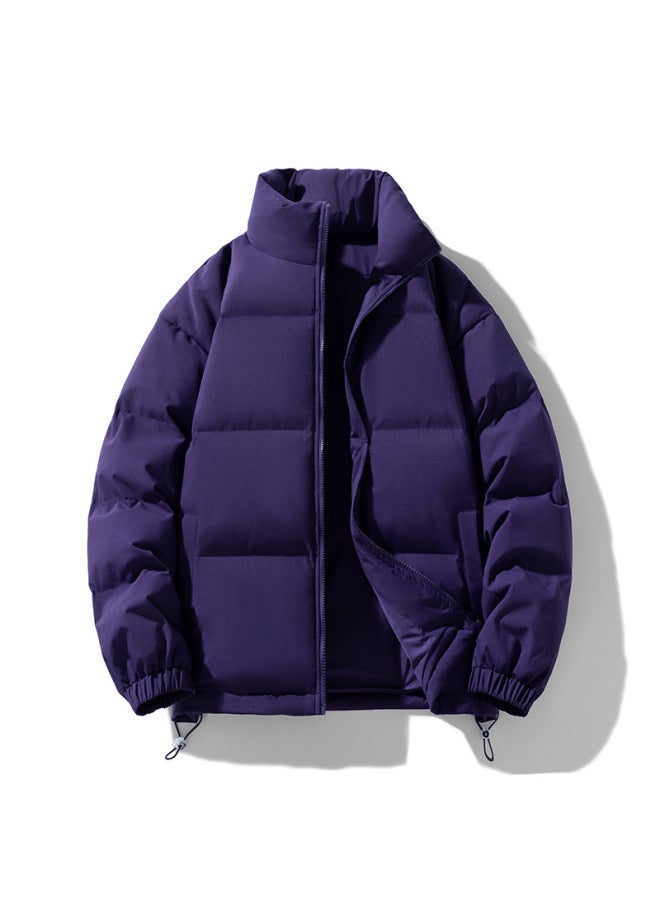Stand Collar Trend Cotton-padded Jacket For Boys And Girls New Winter Thick Warm Down Casual Loose Bread Suit For Couples
