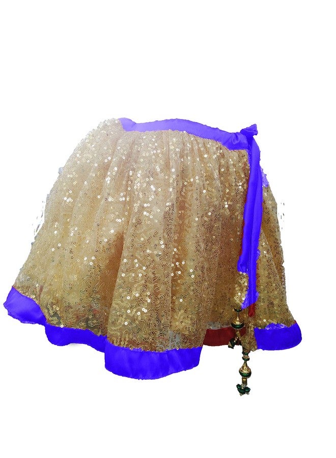 HIBA _Baby Girls Lehenga Choli set golden and blue 2-3 year - Image 4