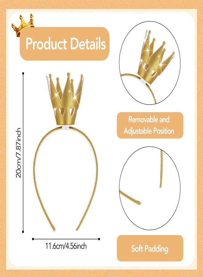 CAVETEE Glitter Headband for Women, Sparkly Princess Headband Hair Accessory for Girls’ Birthday & Party (Gold) - Image 3