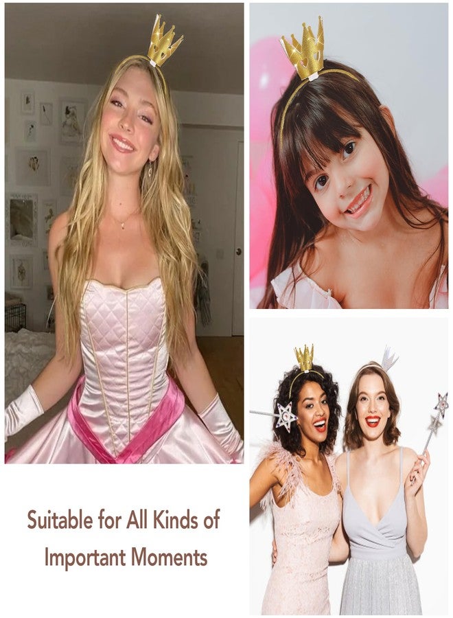 CAVETEE Glitter Headband for Women, Sparkly Princess Headband Hair Accessory for Girls’ Birthday & Party (Gold) - Image 5