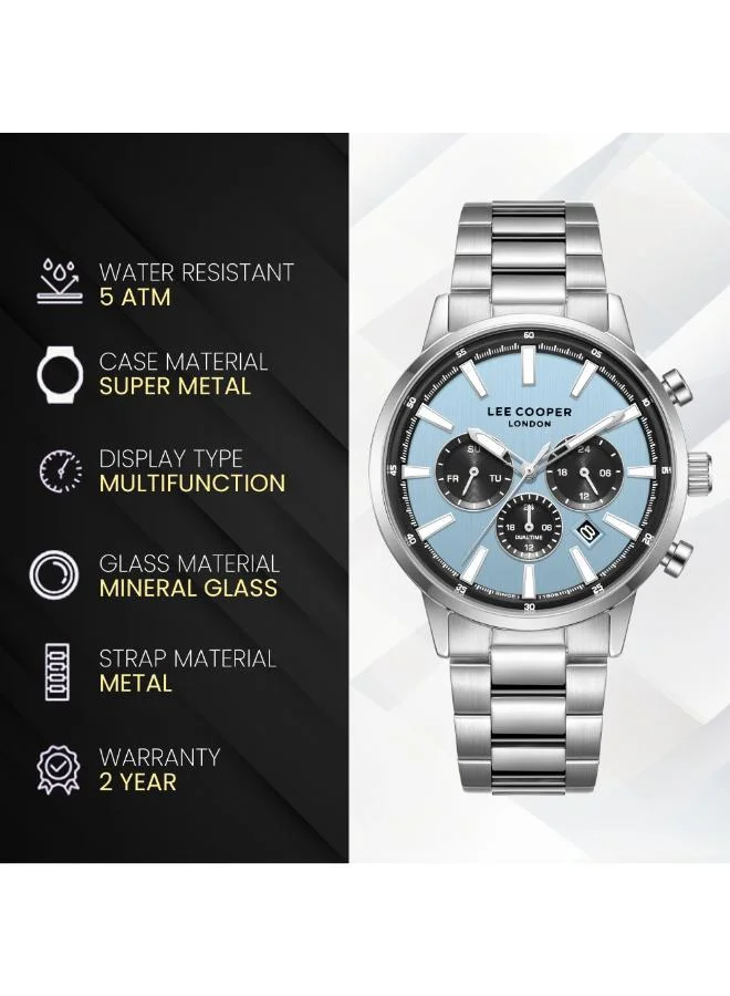 Lee Cooper  Men's Metal MULTIFUNCTION Watch LC08382.300 - 21 mm for Men | Best Price UAE