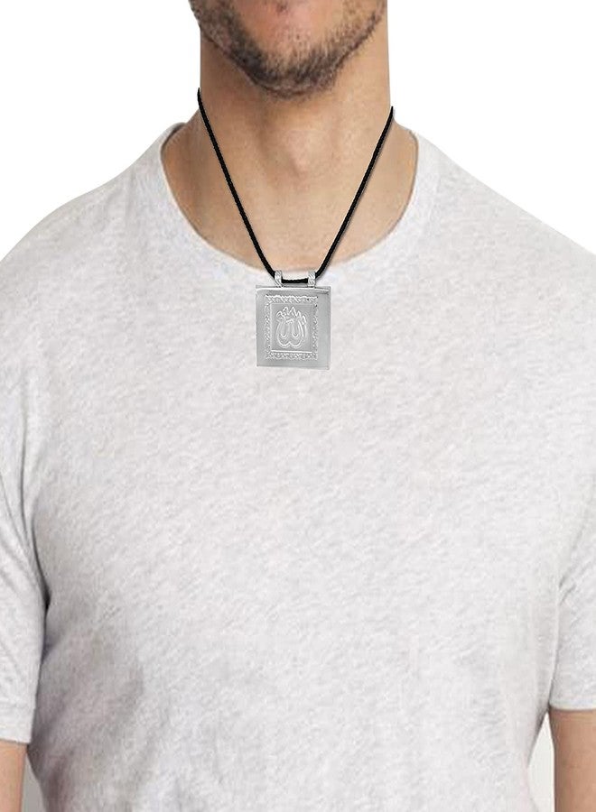 DULCI Silver Coating Over Brass Mecca Medina/Allah Word Amulet Tabeez Tabiz Taweez Pendant Locket For All - Image 3