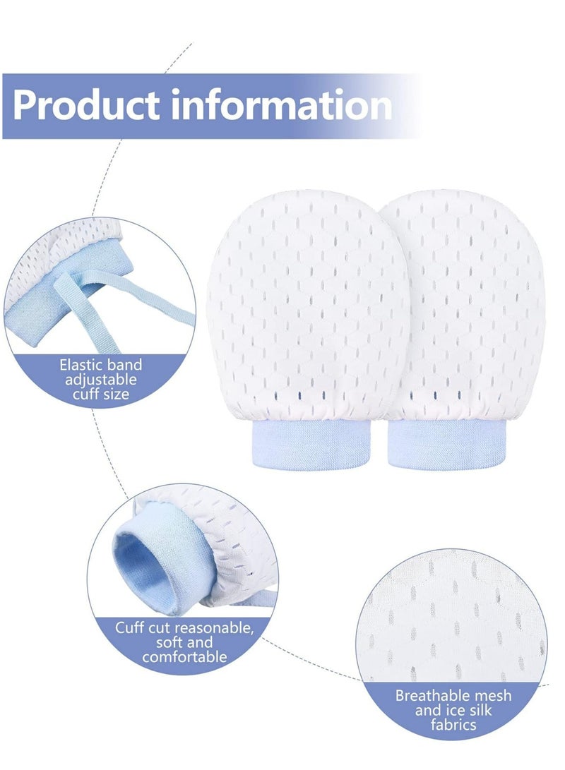 Oasisgalore 6 Pairs Newborn Anti-Scratch Mittens, Elastic & Breathable, 0-12 Months, Unisex  - Image 3
