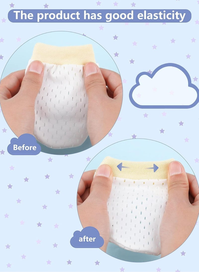 Oasisgalore 6 Pairs Newborn Anti-Scratch Mittens, Elastic & Breathable, 0-12 Months, Unisex  - Image 4