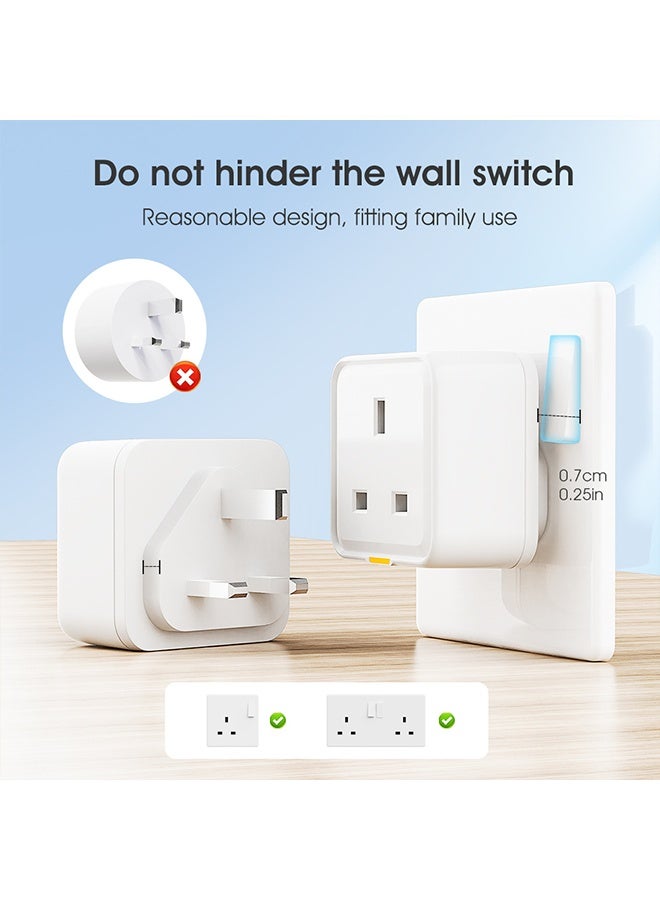 UK Travel Adapter Plug Adaptor with USB-C,3500W Power Adapter Remote control , multiple timing functions with USB Ports All in Travel Adaptor Children's anti touch - Image 1