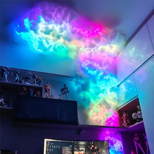 Sepco 3D Thundercloud Storm Ceiling Lights DIY Kit Music Sync Cotton Thunder Lightning Cloud Light Fluffy for Gaming Room Bedroom Wall Night Party Decoration - Image 1