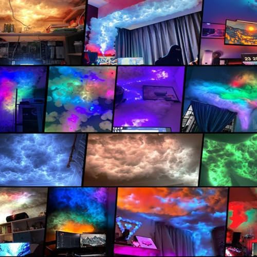 Sepco 3D Thundercloud Storm Ceiling Lights DIY Kit Music Sync Cotton Thunder Lightning Cloud Light Fluffy for Gaming Room Bedroom Wall Night Party Decoration - Image 5