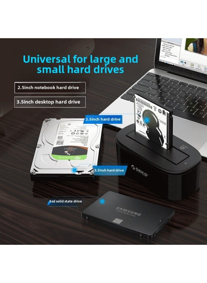ماركة غير محددة ORICO 6218US3 صندوق القرص الصلب المحمول 2.5/3.5 بوصة خارجي USB 3.0 كمبيوتر محمول سطح المكتب قرص صلب قاعدة اللون: أسود  - Image 3