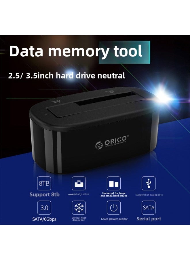 ماركة غير محددة ORICO 6218US3 صندوق القرص الصلب المحمول 2.5/3.5 بوصة خارجي USB 3.0 كمبيوتر محمول سطح المكتب قرص صلب قاعدة اللون: أسود  - Image 4