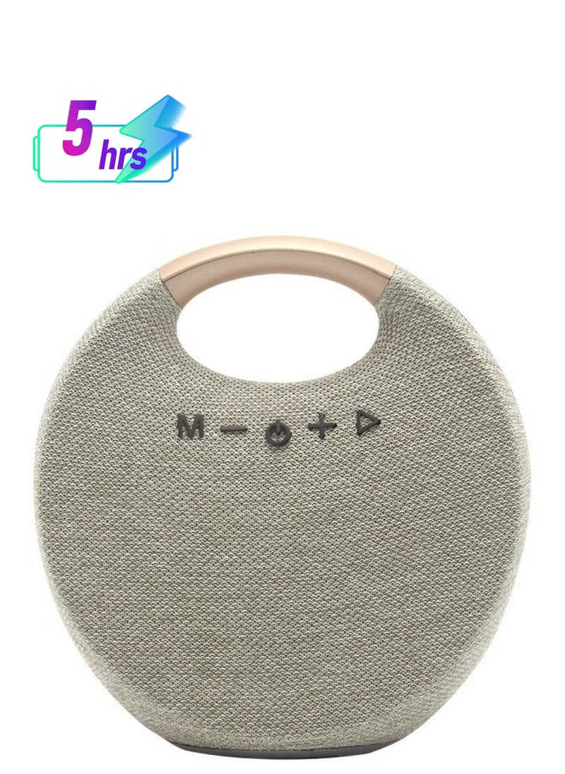 Generic - Rechargeable Bluetooth Speaker Stereo Sound, Portable Wireless Speaker App Control, TF & FM Radio & USB & AUX Connection Grey - Image 1