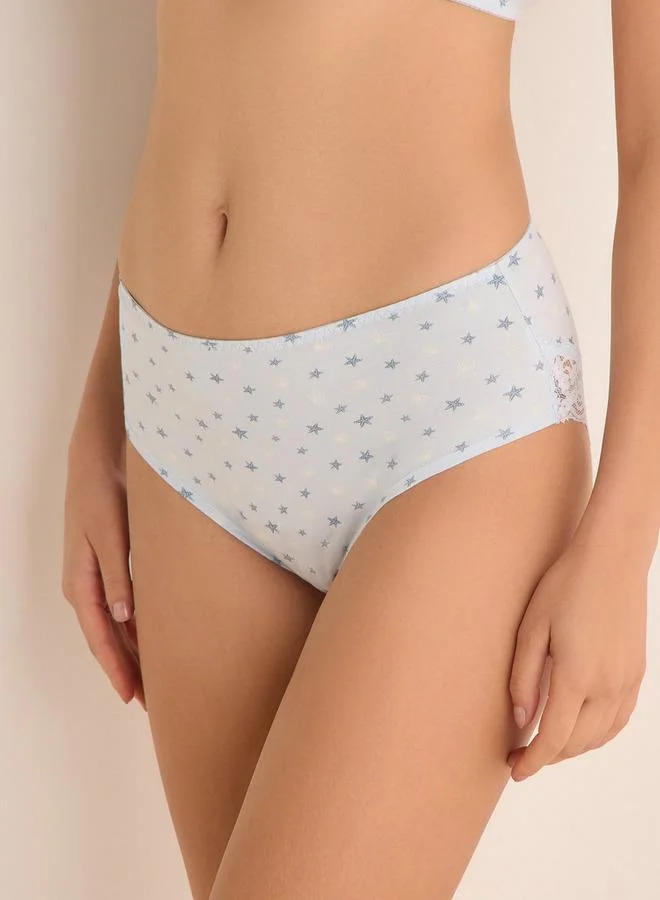 سبلاش فيڤ سروال بيكيني بطبعات نجوم وتفاصيل دانتيل