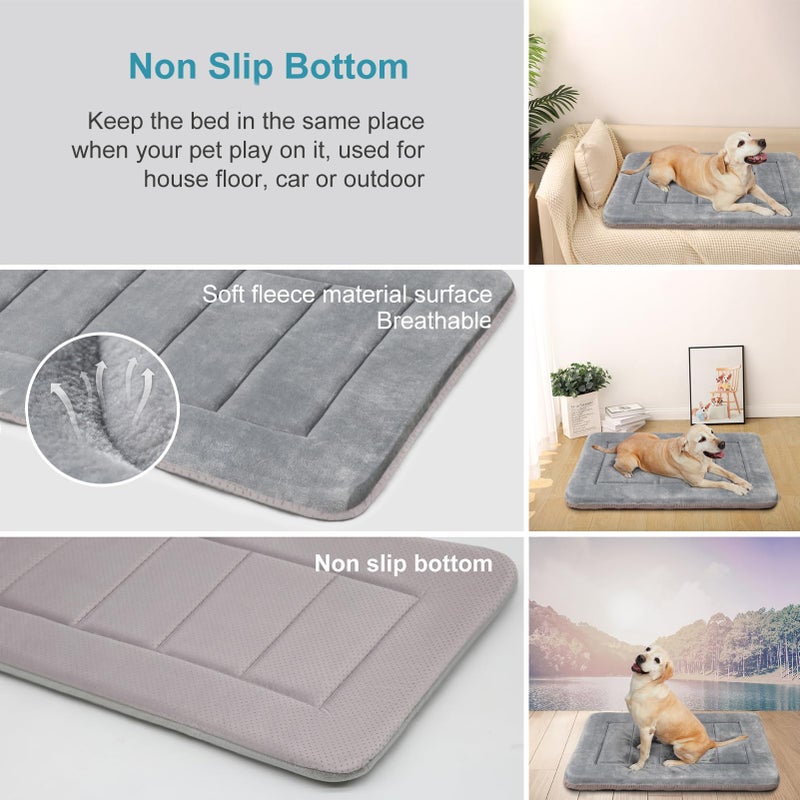 Hero Dog Beds For Large Dogs Crate Bed Pad Mat 42 In Soft Kennel Pads Washable Non Slip Dog Mattress Pet Beds Cushion For Pets Sleeping Mats - Image 3