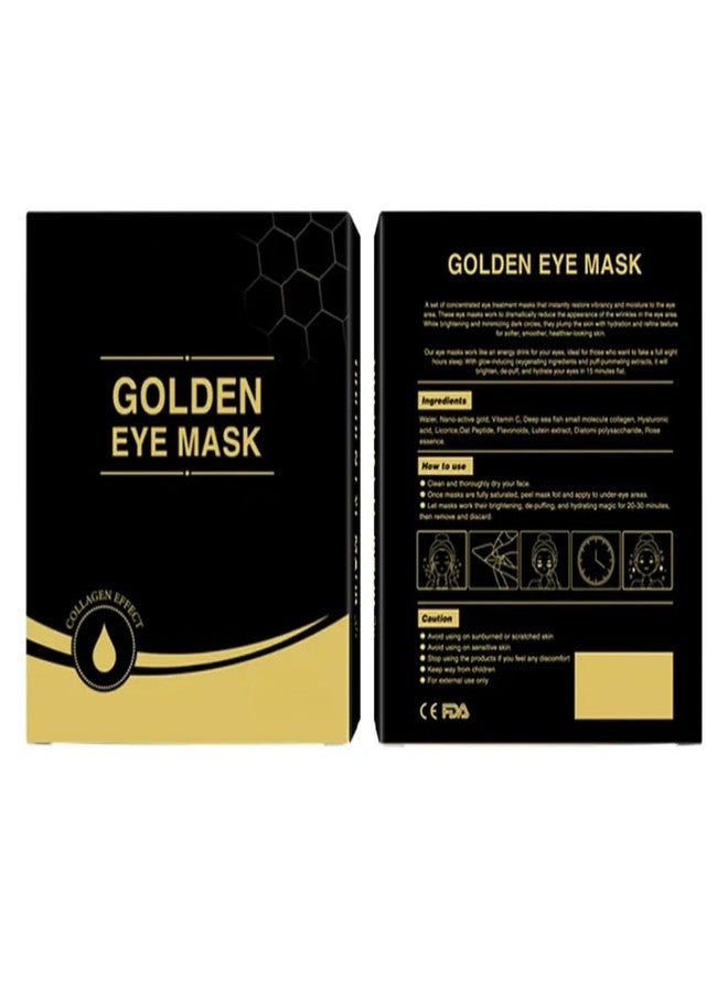 “24K Gold Eye Patches for Radiant, Youthful Eyes – Collagen & Hyaluronic Boost – Reduce Puffiness, Dark Circles & Wrinkles – 12 Pairs” - Image 3