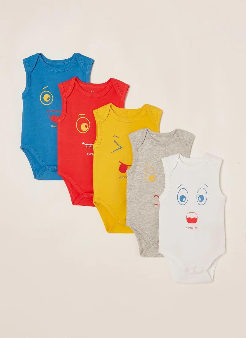 زيبي 5 Bodysuits for Babies 'Week Days', Multicoloured