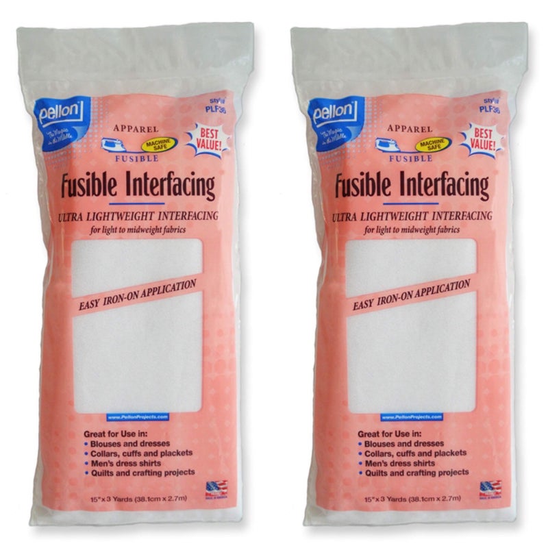 Pellon 15 inches x 3 yards White Fusible Interfacing, 2 Pack - Image 3