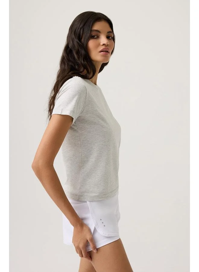 Los Ojos Gray Straight Cut T-Shirt Regular