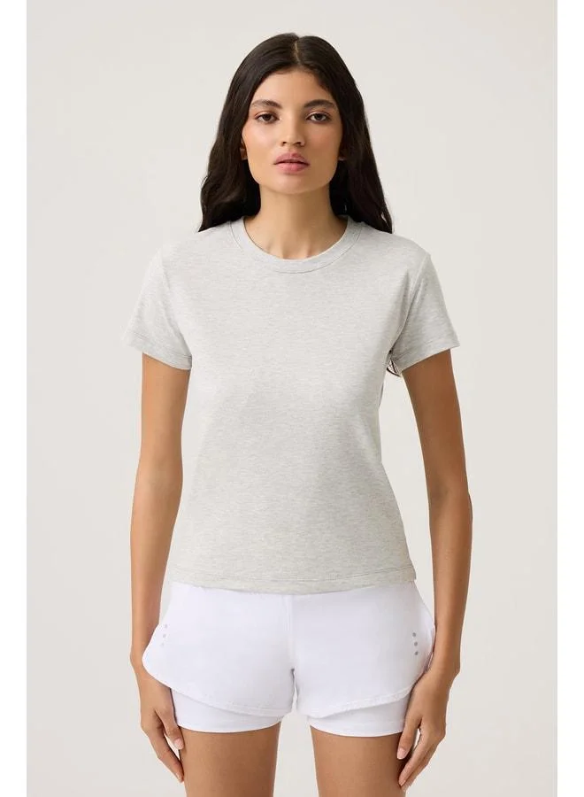 Los Ojos Gray Straight Cut T-Shirt Regular