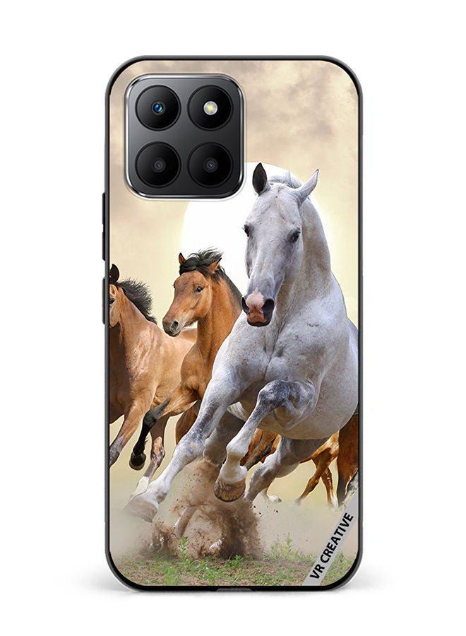 VR CREATIVE Protective Case Cover For Honor 70 Lite Running Horses Design Multicolour - Image 1