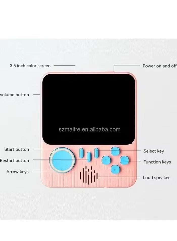 JAJEEK Mini G7 Handheld Game Console with 3.5 Inch Display, Portable Retro Video Game Player Featuring 666 Built-in Classic Games, Compact Pocket Gaming Device, Rechargeable Battery, Lightweight Ergonomic Design for Kids and Adults, Ideal for Travel and Home Entertainment - Image 2