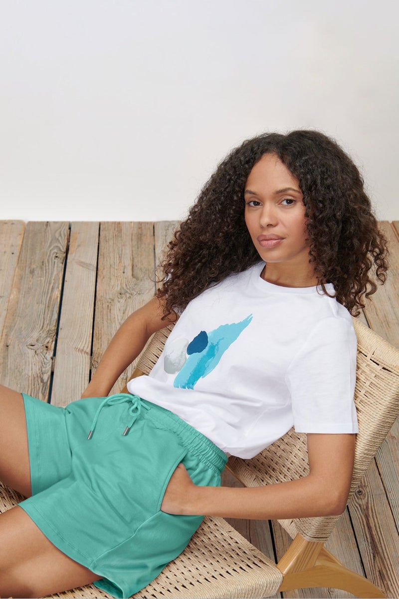 Tchibo شورتات أساسية بسيطة للنساء، أخضر نعناعي - Image 1