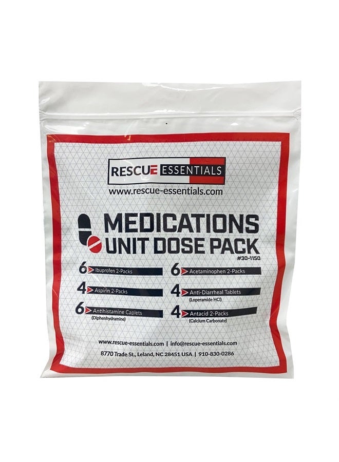 Rescue Essentials MEDICATIONS Unit DOSE Pack by RESCUE ESSENTIALS - Image 1