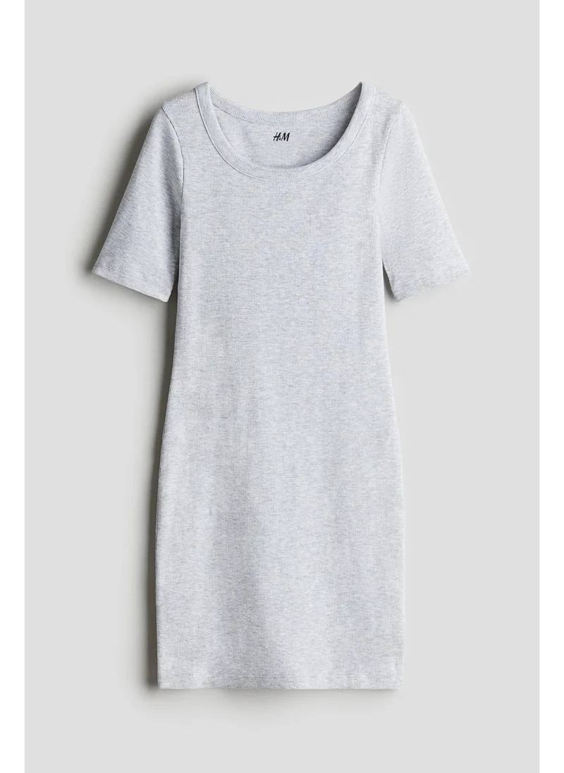 H&M Ribbed cotton dress