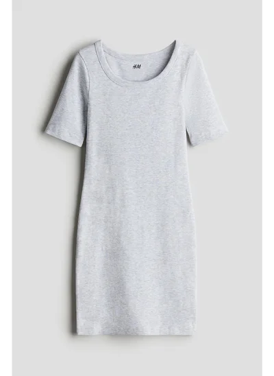 H&M Ribbed cotton dress