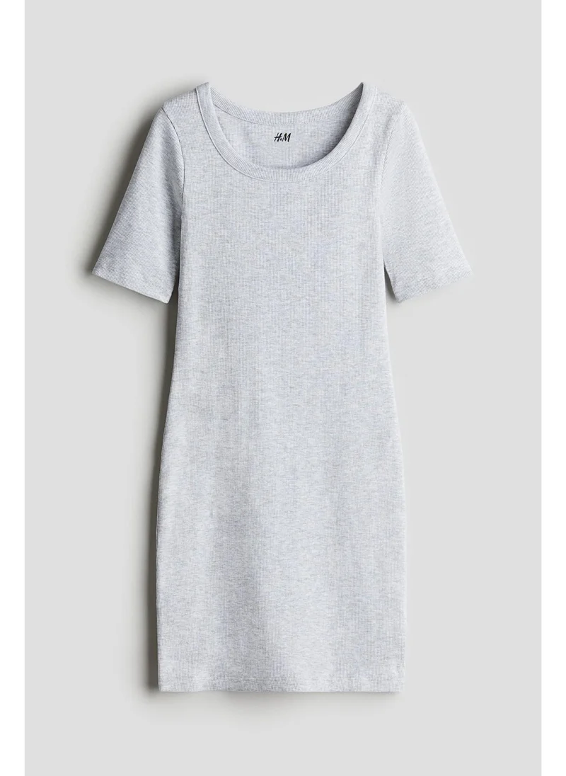 اتش اند ام Ribbed cotton dress