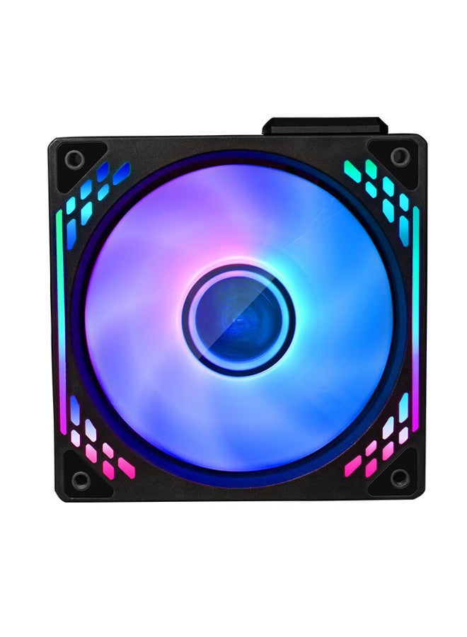 Play Jia Wanjia Tian Magnetic Fan, Black, Single Pack, 12cm, Water Cooling Case Fan, Magnetic Suction, Wireless Splicing, Argb Light Synchronization, Pwm Temperature Control - Image 2