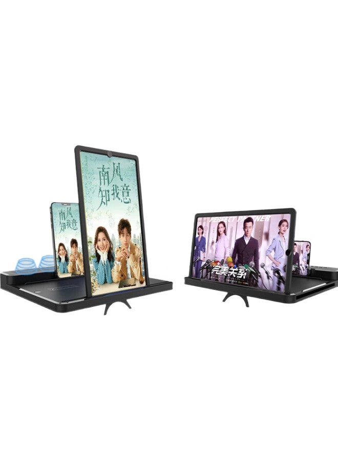 Bkayp Smartphone Screen Magnifier With Built-In Bluetooth Speaker, Horizontal And Vertical Screen Mirroring Device, Ultra-High Eye Protection, Online Class Video Casting Magnifier, Internet Celebrity Lazy Desktop Stand, Foldable - Image 3