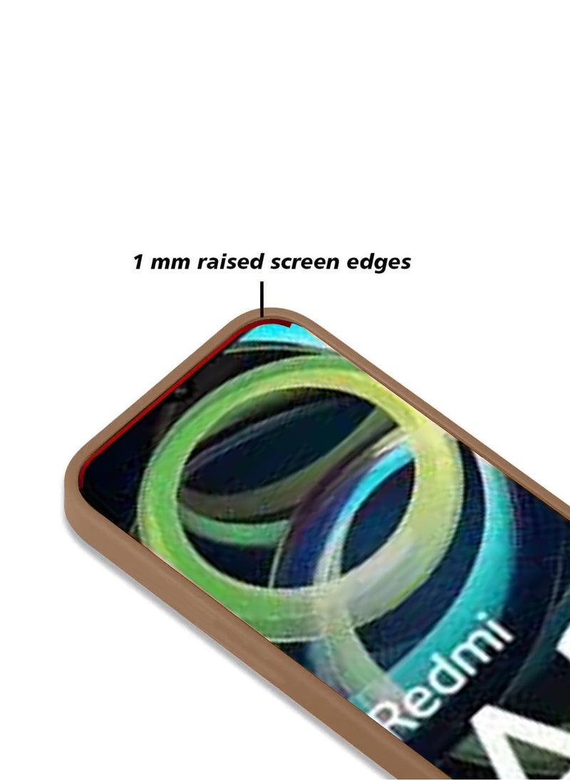 CHAPPELINE - Soft Silicone Fabric Texture Card Holder Case Cover For Xiaomi Redmi A3 4G 2024 Brown - Image 1