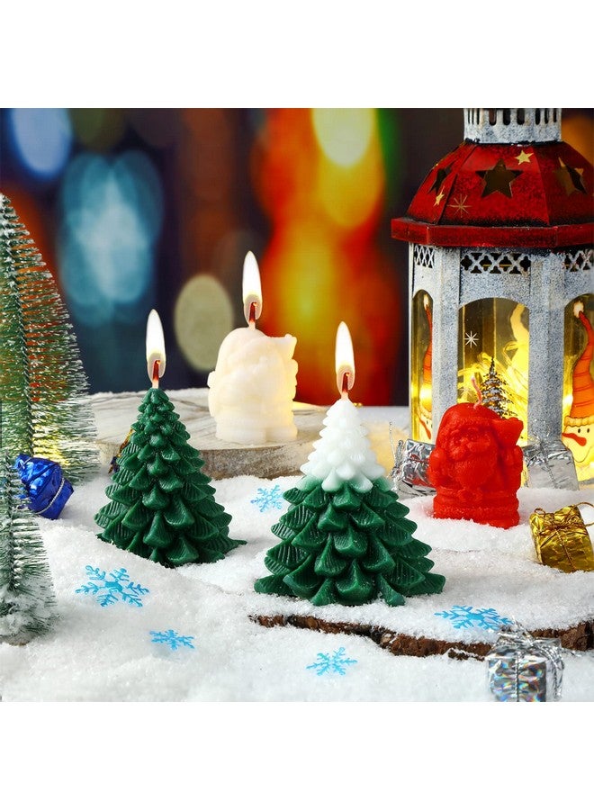 Minatee Minatee 4 Pieces Large Christmas Candles Tree Santa Scented Candles Xmas Tree Shaped Candles Gifts for Home Decor Party Bedroom Room Table Decorations, 2 Style - Image 3