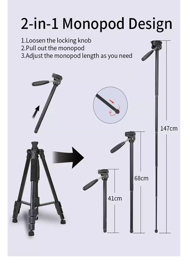 LEDIN LEDIN KP-2374 is suitable for camera tripod, DSLR, mirrorless camera, photography, short video, aerial shot, mobile phone tripod, handle  - Image 4