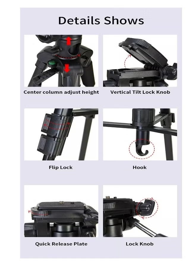 LEDIN LEDIN KP-2374 is suitable for camera tripod, DSLR, mirrorless camera, photography, short video, aerial shot, mobile phone tripod, handle  - Image 5