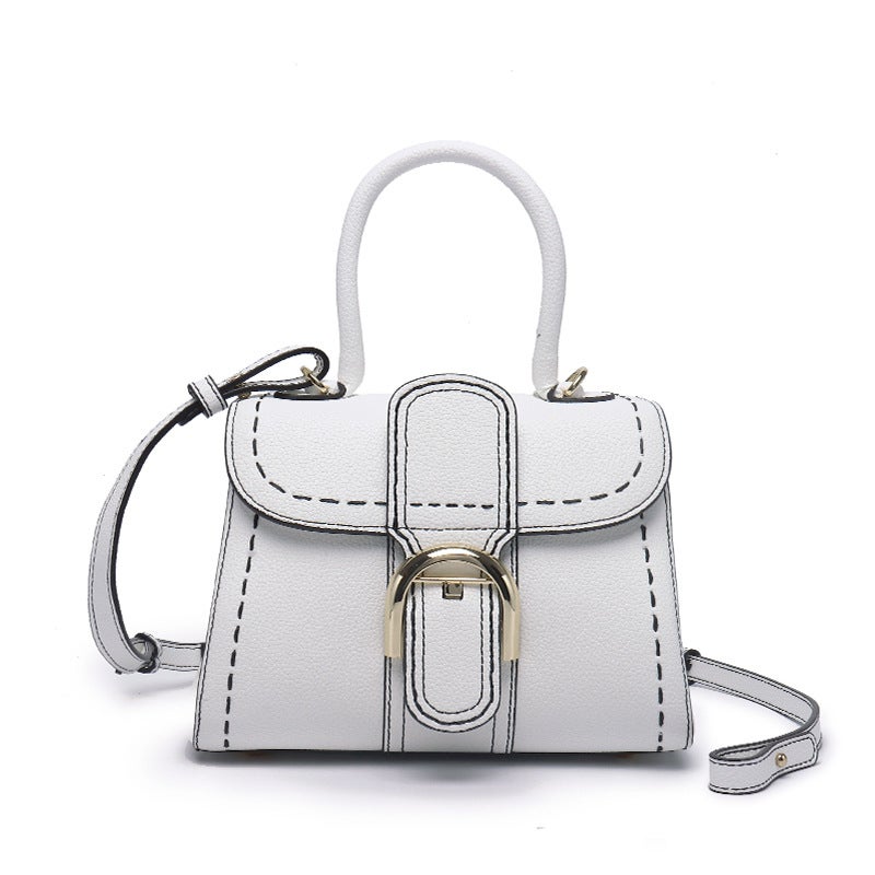 Cowhide New Genuine Leather Horseshoe Buckle Crossbody Bag Women'S Handbag High-End Commuter Shoulder Crossbody Bag - Image 1